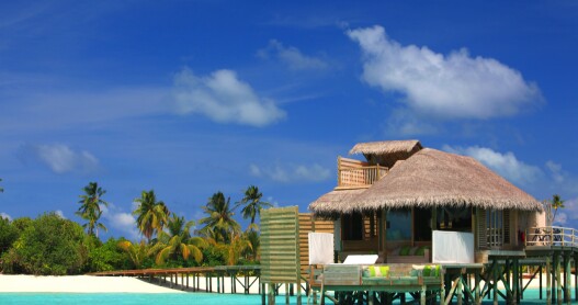 The overwater villas at Six Senses Laamu were built using sustainable local timber.